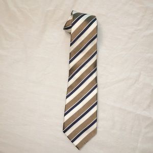 Donald Trump tie. Beige blue cream. 3-3/4” x 56”